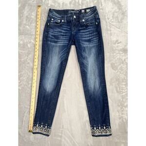 Limited Edition Miss Me Ankle Skinny Bedazzled Cuff Size 26